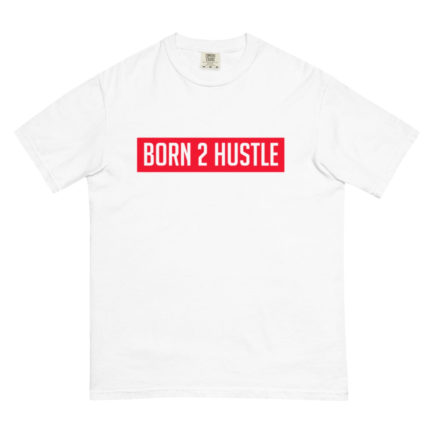 Unisex Born 2 Hustle Red Logo heavyweight t-shirt