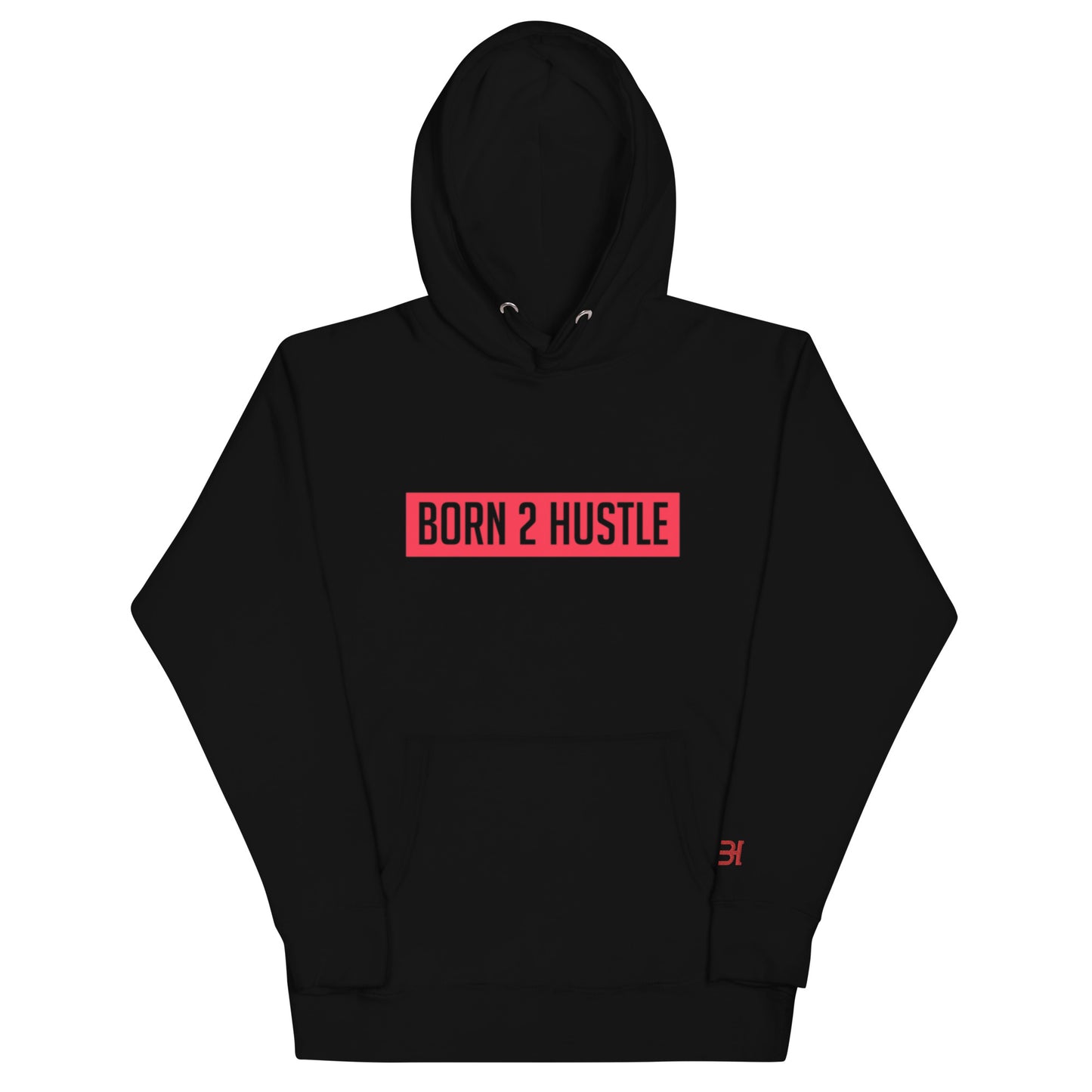 Born 2 Hustle Red Box logo Unisex Hoodie