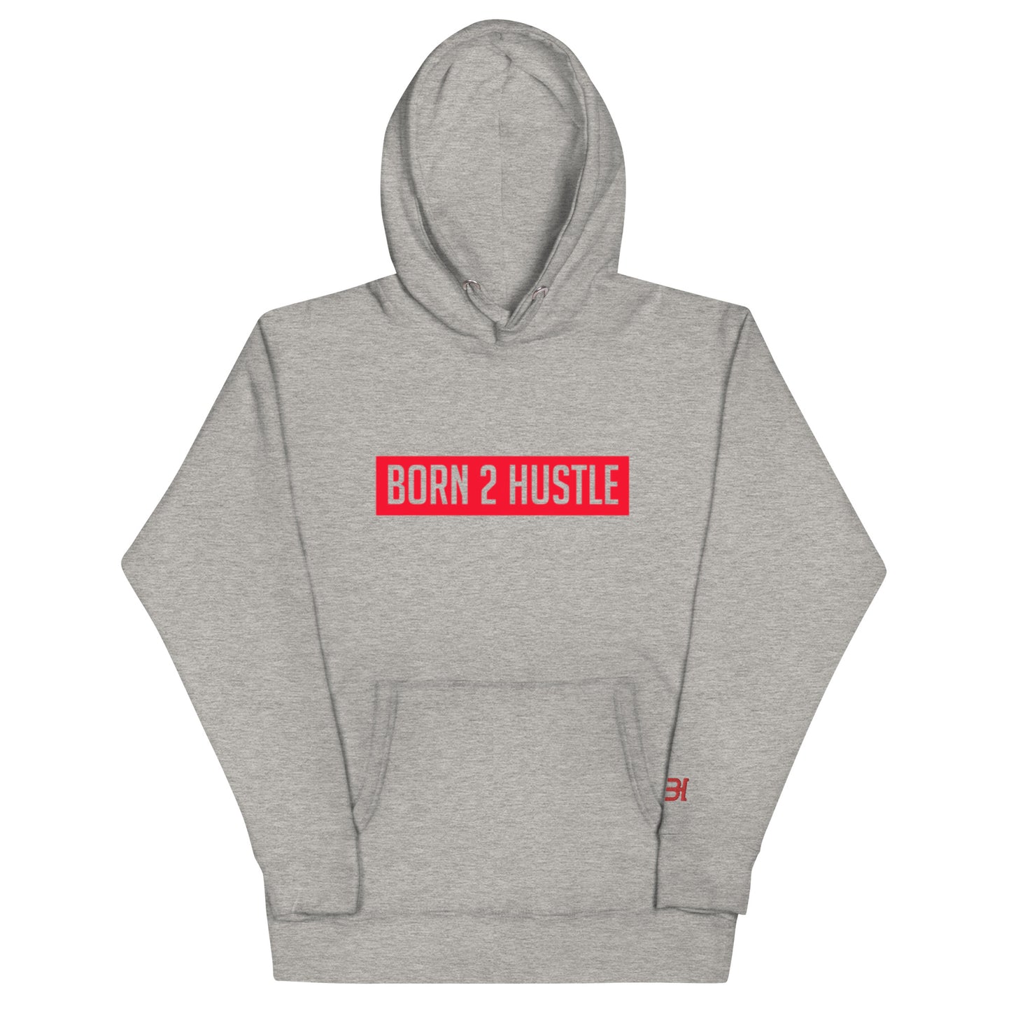 Born 2 Hustle Red Box logo Unisex Hoodie