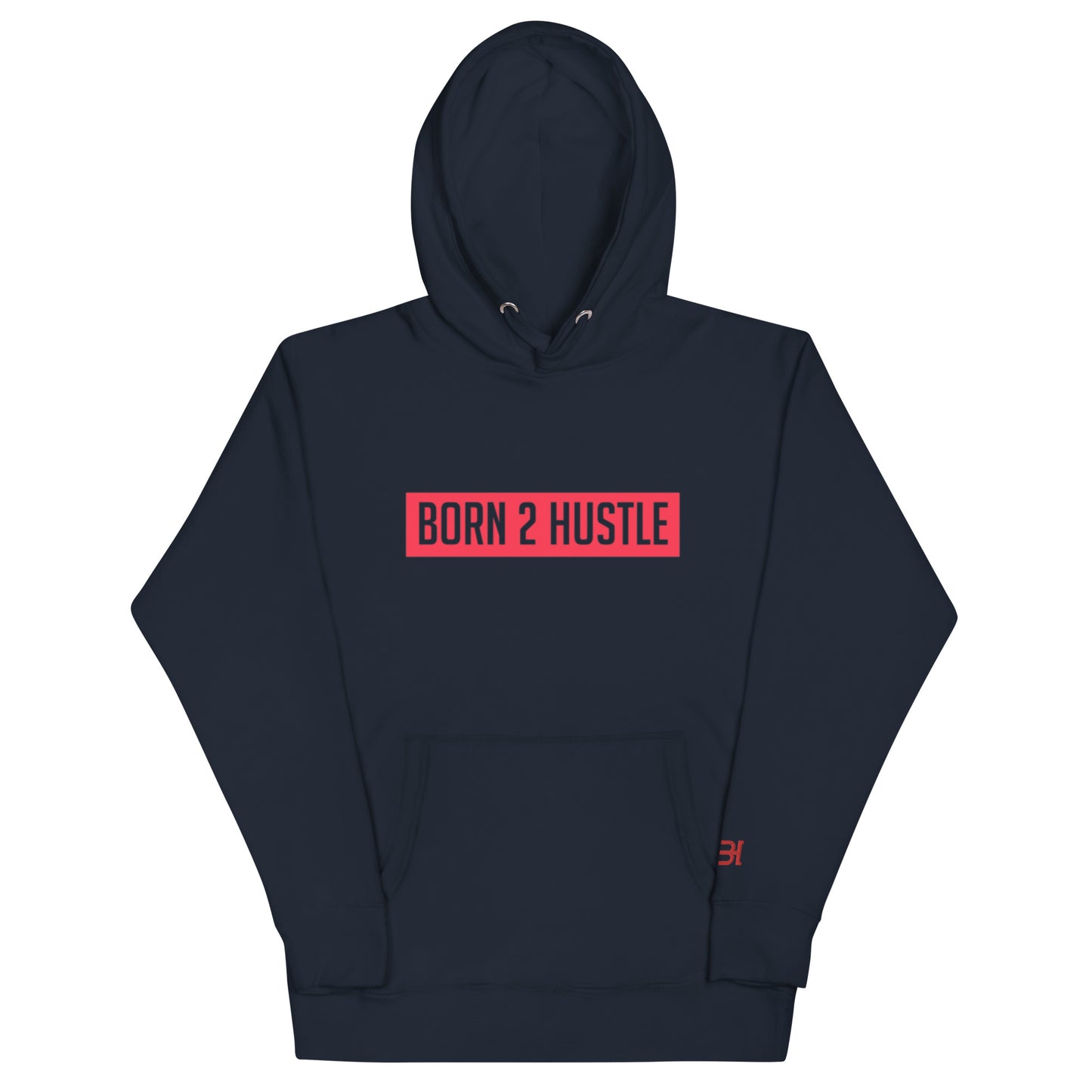 Born 2 Hustle Red Box logo Unisex Hoodie