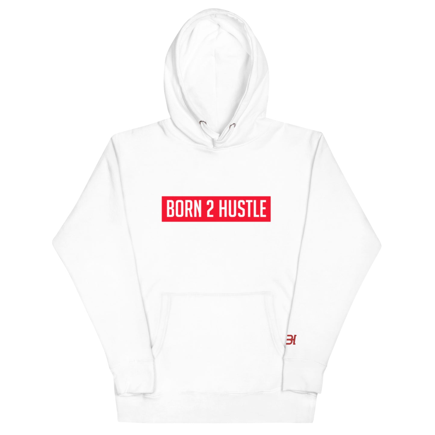 Born 2 Hustle Red Box logo Unisex Hoodie