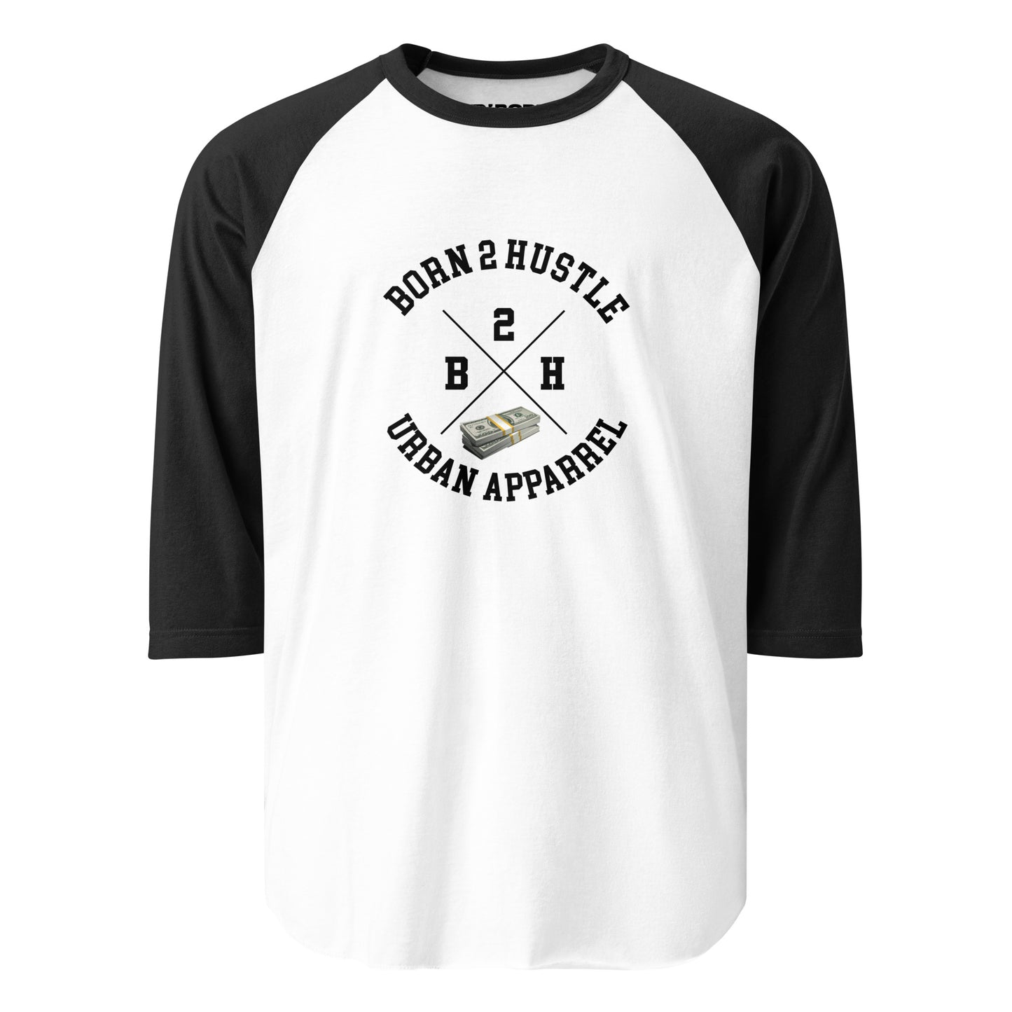 Urban Apparel Logo 3/4 sleeve raglan shirt