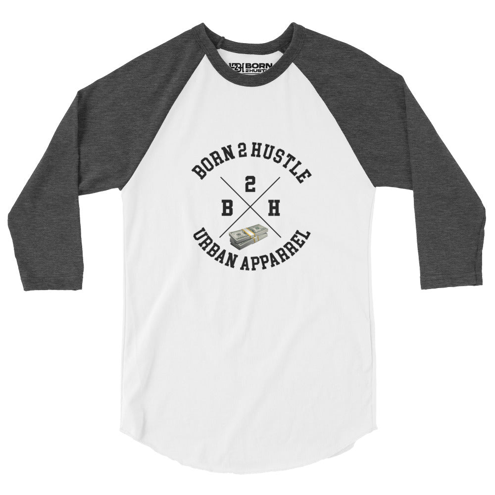 Urban Apparel Logo 3/4 sleeve raglan shirt