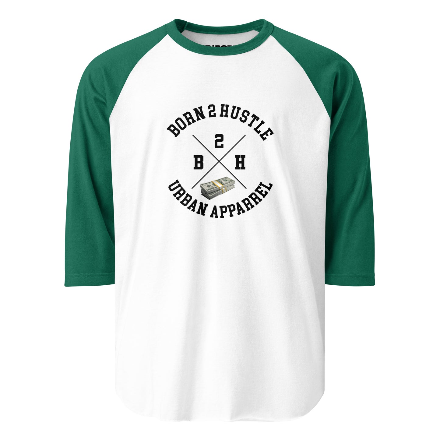 Urban Apparel Logo 3/4 sleeve raglan shirt