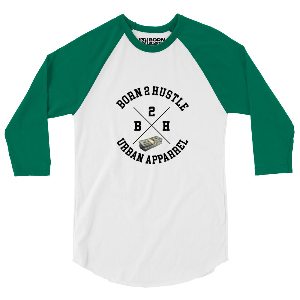 Urban Apparel Logo 3/4 sleeve raglan shirt