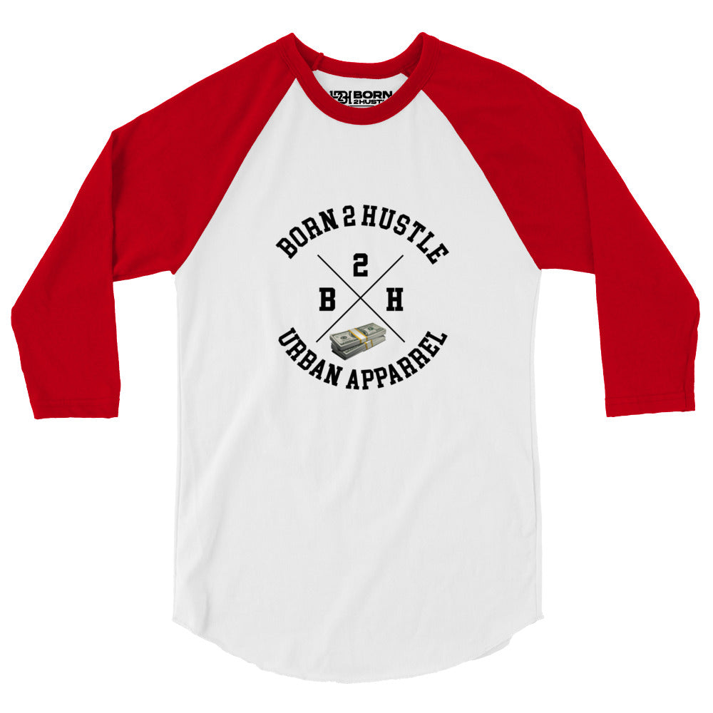 Urban Apparel Logo 3/4 sleeve raglan shirt